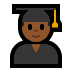 👨🏾‍🎓 man student: medium-dark skin tone display on Windows